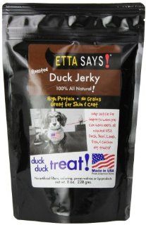 Etta Says Roasted Duck Jerky Meat Treats 100 Percent All Natural Duck Meat Treat 8 Ounce, 228 Gram : Pet Jerky Treats : Pet Supplies