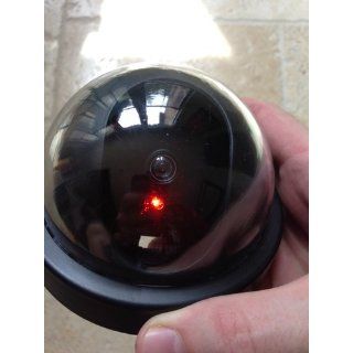 SE FC9955 Dummy Security Camera with Dome Shape and 1 Red Flashing Light : Fake Security Camera : Camera & Photo