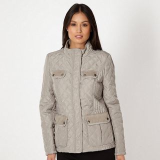 The Collection Beige quilted cord trim jacket