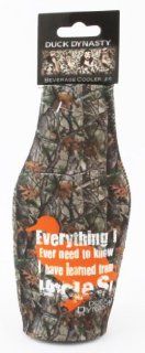 Duck Dynasty Officially Licensed Beer Can or Bottle Cooler Koozie   Several Styles Available   Uncle Si Phil (Bottle   Camo   Everything I Know I Learned From Uncle Si): Kitchen & Dining
