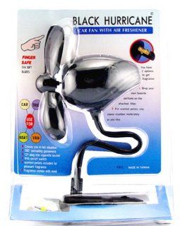 As Seen On TV Car Auto Boat RV Fan With Air Freshener, Black Hurricane: Automotive