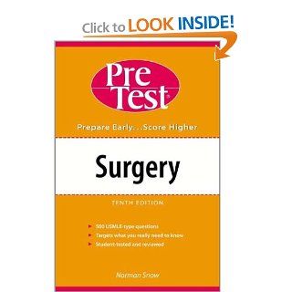 Surgery: PreTest Self Assessment and Review: 10th Edition: 9780071412995: Medicine & Health Science Books @