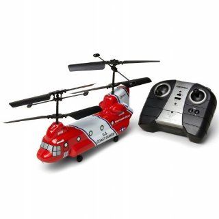 remote control rc radio control chinook Quad Transporter Elite RC Helicopter (camo/rescue red/or black sent at random)   1 unit per purchase: Toys & Games