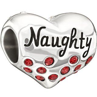 Authentic Chamilia Naughty & Nice Heart   Crystal & Red Charm Bead 2025 1013: Everything Else