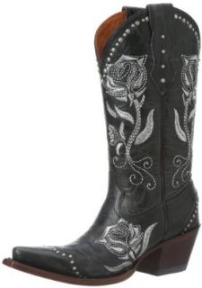 Lucchese Since 1883 Women's M5701.S52F,Black Challenger Calf/Bella Rosa,US 5.5 B: Shoes