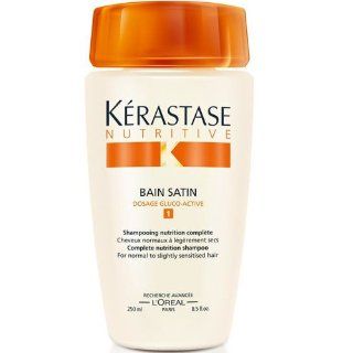 Kerastase Nutritive Bain Satin 1 Complete Nutrition Shampoo For Normal to Slightly Sensitised Hair, 8.5 Ounce : Kerastase Shampoo : Beauty