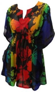 La Leela Sheer Chiffon Multicolor Beach Swim Tube Cover uo at  Womens Clothing store