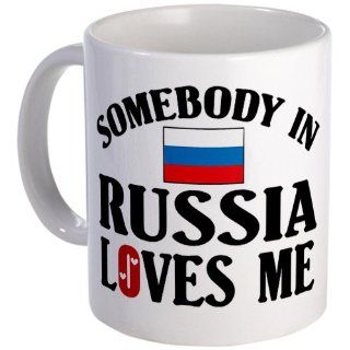 CafePress Somebody In Russia Mug   Standard: Kitchen & Dining