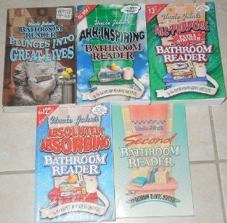 SET 5 UNCLE JOHN'S BATHROOM READER BOOKS   ENDLESSLY ENGROSSING, ABSOLUTELY ABSORBING, SLIGHTLY IRREGULAR, UNSINKABLE, UNSTOPPABLE, THE GIANT BATHROOM READER OF KNOWLEDGE by The Bathroom Reader's Institute : Other Products : Everything Else