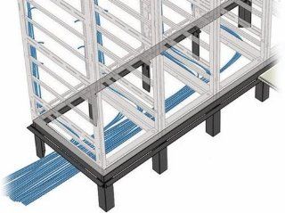 RIB Series Raised Floor Support Angles for Use with RIP X MRK 36 Riser Bases Number of Bays: 3: Electronics