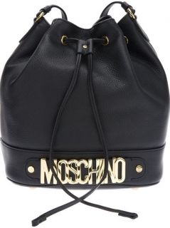 Moschino Logo Plate Shoulder Bag