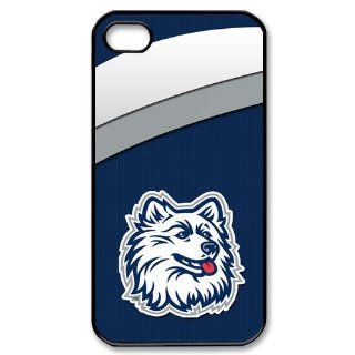 Custom Uconn Huskies Team Logo Design 3D Printed Case for iPhone 4 4S USASherry 00764: Cell Phones & Accessories