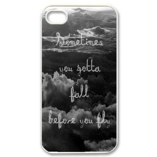 Sometimes You Gotta Fall Before You Fly Iphone 4 4s Case Cover ,Apple Plastic Shell Hard Case Cover Protector Gift Idea: Cell Phones & Accessories