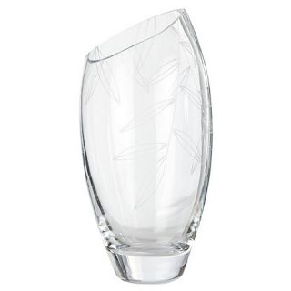 Medium leaf etched vase