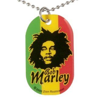 Bob Marley   Fighter Dog Tag Necklace: Jewelry
