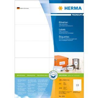 Herma 4281 Etiketten Premium A4 105x50,8 mm Papier matt: Computer & Zubehr