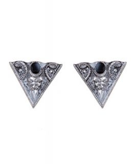 Silver Western Engraved Stone Collar Tips