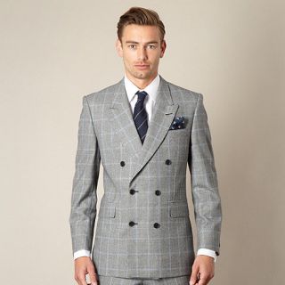 Hammond & Co. by Patrick Grant Grey prince of wales check tailored fit double breasted jacket