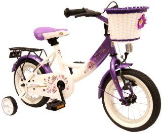 bike*star 30.5cm (12 Zoll) Kinder Fahrrad   Farbe Lila & Wei: Sport & Freizeit