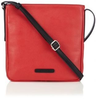 Esprit Esprit Tasche 113EA1O001, Damen Schultertaschen, Rot (DARK FIRE RED ACC 609), 21x22x3 cm (B x H x T): Schuhe & Handtaschen