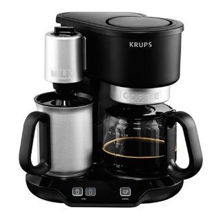 Krups KM3108 Cafe & Latte Kaffeemaschine mit integriertem Milchaufschumer, 10 Tassen: Küche & Haushalt