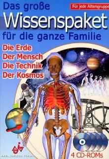 Das groe Wissenspaket fr die ganze Familie, 4 CD ROMs Die Erde. Der Mensch. Die Technik. Der Kosmos. Fr Windows 95 oder hher: Software