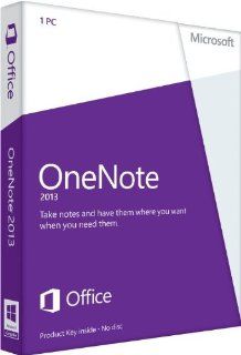 Microsoft OneNote 2013   1PC (Product Key Card ohne Datentrger): Software