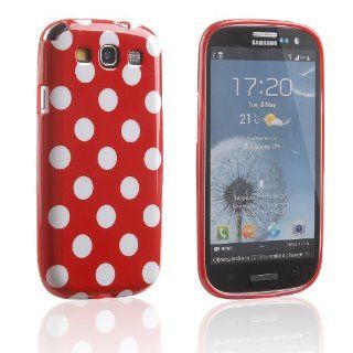 tinxi Silikon Schutz Hlle fr Samsung Galaxy S3 Schutzhlle I9300 mit wei Punkt Silicon Schale Tasche Cover (Rot): Elektronik