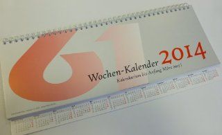 Brenkalender KK500 2014 / Schreibtischkalender, Spiralkalender, Umlegekalender (61 Wochen) mit Ferienkalender, Postgebhren, Nationalittenkennzeichen und 4 Jahreskalendarien: Bürobedarf & Schreibwaren