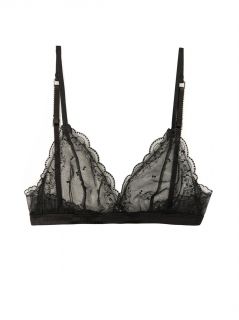 Leah embroidered tulle bra  Morgan Lane