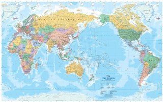 Politische Weltkarte mit Pazifik Ansicht: 1:30 Mio.: HEMA Maps: Fremdsprachige Bücher