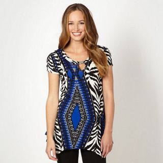 Star by Julien Macdonald Designer blue zebra aztec tunic