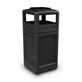 Commercial Zone 42 Gallon Square Waste Container with Ashtray Dome Lid 73300 
