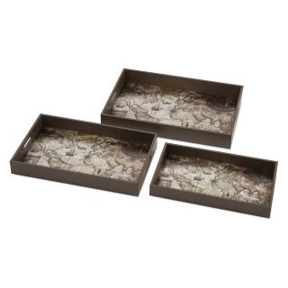 IMAX Mann Map Trays   Set of 3   Bowls & Trays