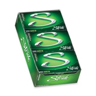 Stride Gum, Individually Wrapped, 12 per Box, Spearmint by CADBURY