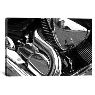 iCanvas Cars and Motorcycles Engine Grayscale ll Photographic