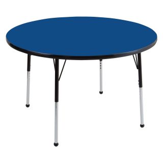 ECR4KIDS 48 in. Black Band Round Adjustable Activity Table   Daycare Tables & Chairs