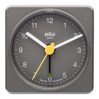 Braun Classic Quiet German Quartz Analog Grey Clock   17181088