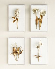 Tommy Mitchell Original Gilded Flower Studies in Acrylic