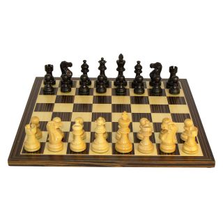 Black and Natural American Emperor Chess Set   Chess Sets
