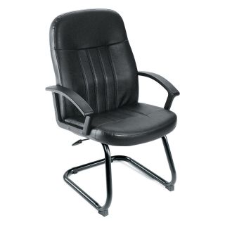 Boss Executive Leather Budget Guest Chair   Desk Chairs