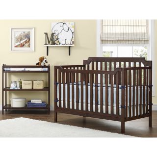 Baby Relax Kypton Nursery in a Box 3 in 1 Espresso Crib with Changing