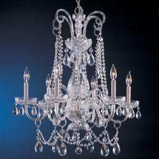 Crystorama 1030 CH CL MWP Traditional Crystal Chandelier   28W in.   Chandeliers