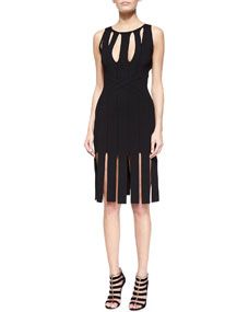 Cushnie et Ochs Cutout Paneled Carwash Skirt Dress