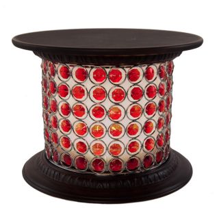 River of Goods Red Wireless Crystal Decorative Centerpiece Pedestal