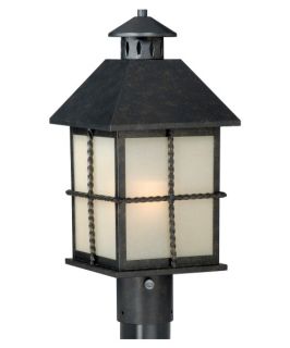Vaxcel Savannah Outdoor Post Light   8W in. Gold Stone   Outdoor Post Lighting