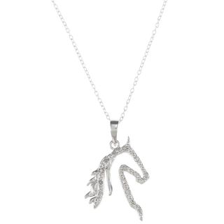 Sterling Silver 1/10ct TDW Horse Necklace  ™ Shopping