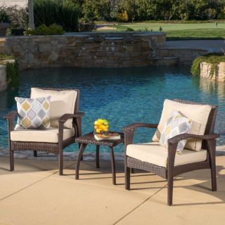 Christopher Knight Home Honolulu Outdoor 3 piece Wicker Chat Set with