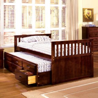 Furniture of America Benjamin Cherry Mission Style Captain Bed with