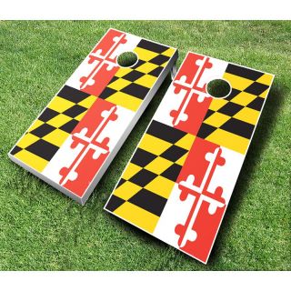 Maryland Flag Cornhole Set with Bags   Cornhole